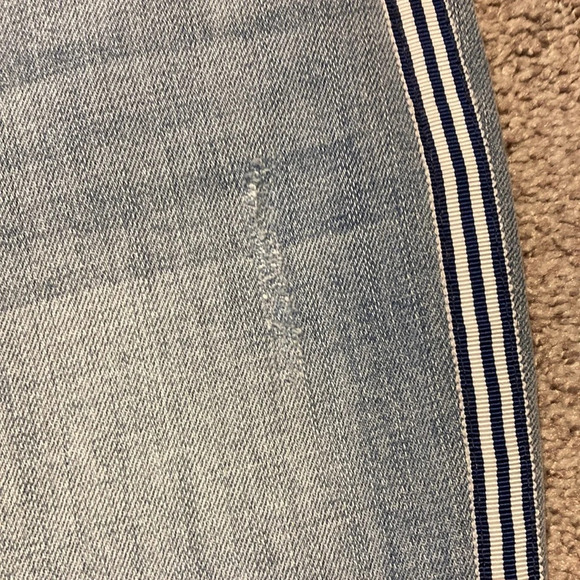 Talbots Modern Ankle Jean Navy and White Side Ribbon Trim 2P - Picture 5 of 16